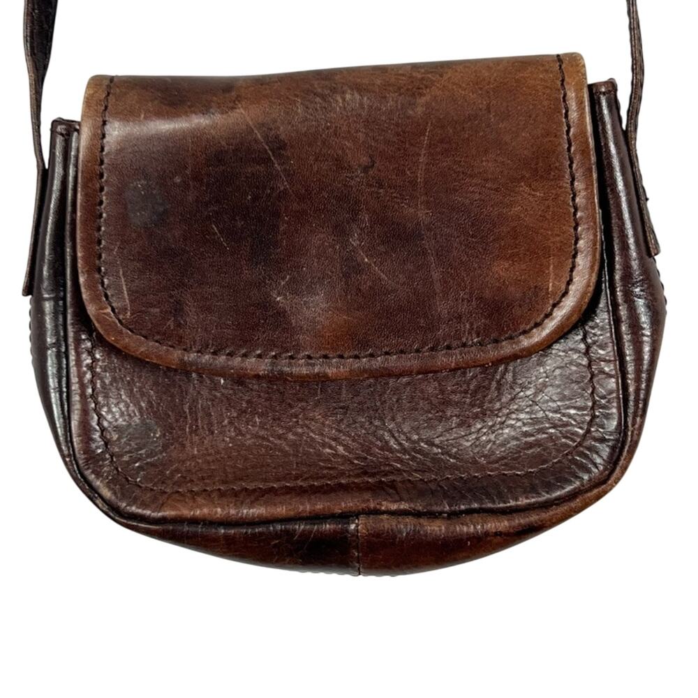 Nino Bossi Leather Crossbody Bag Brown Leather Purse Small